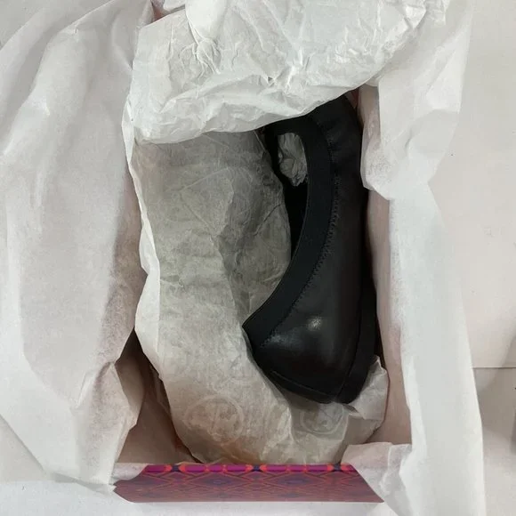 Tory Burch Shoes Womens Size 7.5 Black Caroline Mestico Slipper Soft Calf Flat - Picture 14 of 16